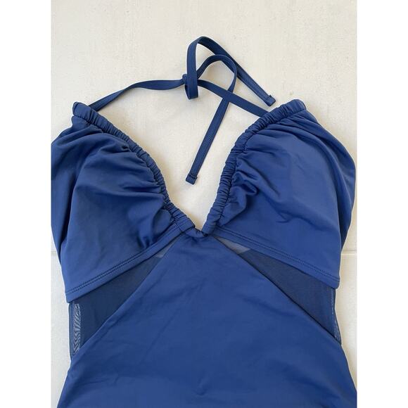 Bleu Rod Beattie Swim One Piece Swimsuit Plunge Neck Swimwear - Picture 2 of 9